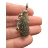 Silver moldavite pendant with gold-plated elements 5g