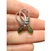 Silver moldavite earrings 1,7g