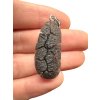 Silver pendant made from carpathian obsidian 4,8g