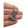 Silver moldavite pendant with gold-plated elements 7g