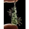 Silver moldavite pendant with gold-plated elements 7g