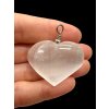 Selenite pendant – heart – Morocco