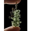 Silver moldavite pendant with gold-plated elements 5g