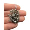 Silver moldavite pendant with gold-plated elements 6,8g