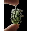 Silver moldavite pendant with gold-plated elements 6,8g