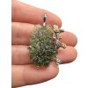 Silver moldavite pendant with gold-plated elements 6,8g