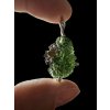 Silver moldavite pendant with gold-plated elements 5,9g