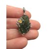 Silver moldavite pendant with gold-plated elements 5,9g