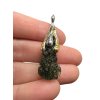Silver moldavite pendant with gold-plated elements 6g