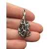 Silver moldavite pendant with gold-plated elements 5g