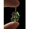 Silver moldavite pendant with gold-plated elements 5g