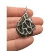 Silver moldavite pendant with gold-plated elements 8,1g