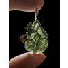 Silver moldavite pendant with gold-plated elements 8,1g