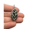 Silver moldavite pendant with gold-plated elements 6,8g