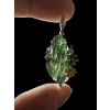 Silver moldavite pendant with gold-plated elements 6,8g