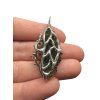 Silver moldavite pendant with gold-plated elements 8g