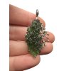 Silver moldavite pendant with gold-plated elements 8g