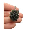Silver moldavite pendant with gold-plated elements 9,7g