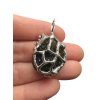 Silver moldavite pendant with gold-plated elements 9,7g