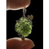Silver moldavite pendant with gold-plated elements 9,7g