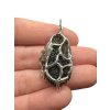 Silver moldavite pendant with gold-plated elements 8,1g