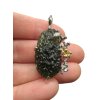 Silver moldavite pendant with gold-plated elements 8,1g