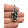 Silver moldavite pendant with gold-plated elements 7,8g