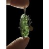 Silver moldavite pendant with gold-plated elements 7,8g