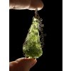 Silver moldavite pendant with gold-plated elements 24,8g