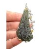 Silver moldavite pendant with gold-plated elements 24,8g