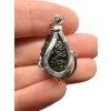 Silver moldavite pendant 4,4g