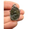 Silver moldavite pendant 5,9g