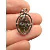Silber Moldavit Anhänger 1,8g