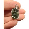 Silber Moldavit Anhänger 3,9g