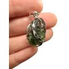 Silber Moldavit Anhänger 3,9g
