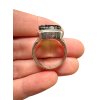Silver ring with moldavite