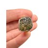 Silver ring with moldavite