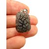 Silver pendant made from carpathian obsidian 3,8g