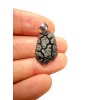 Silver pendant made from carpathian obsidian 2,7g