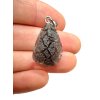 Silver pendant made from carpathian obsidian 3g