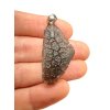 Silver pendant made from carpathian obsidian 4,9g