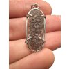 Silver pendant made from carpathian obsidian 2,1g
