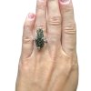 Silver moldavite ring 5,1g