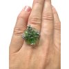 Silver moldavite ring 5,6g