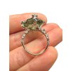 Silver moldavite ring 5,6g