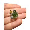 Silver moldavite ring with gold-plated elements 5,8g
