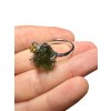 Silver moldavite ring with gold-plated elements 5,8g