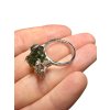 Silver moldavite ring with gold-plated elements 5,8g