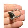 Silver moldavite ring with gold-plated elements 7,2g