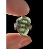 Silver moldavite ring with gold-plated elements 7,2g